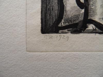 Georges Rouault : Un Moine - Gravure originale signée 2