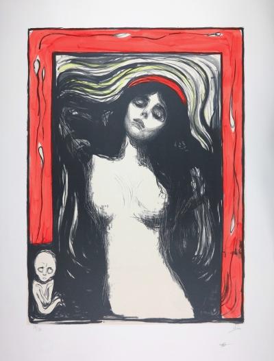 EDVARD MUNCH - LA MADONE / MADONNA 1895  - LITHOGRAPHIE SIGNEE & NUMEROTEE 2