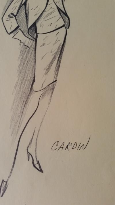 Pierre Cardin - Croquis ensemble tailleur jupe - beige 2