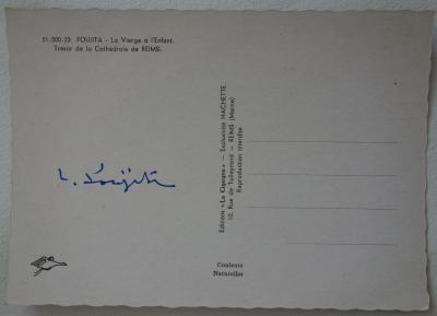 Leonard Tsuguharu FOUJITA - Dédicace autographe (vers 1966) 2