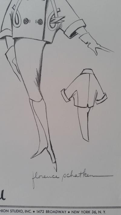 Florence Schatken - Croquis tailleur jupe - Wool suit 2