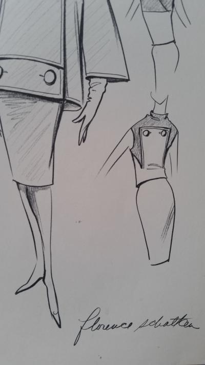 Florence Schatken - Croquis tailleur robe 2