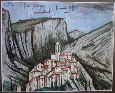 Bernard BUFFET : Promenade Provençale - Affiche originale signée au feutre 2