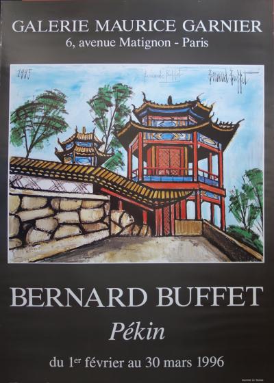 Bernard BUFFET : La Chine, Pékin - Affiche originale signée au stylo 2