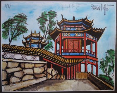 Bernard BUFFET : La Chine, Pékin - Affiche originale signée au stylo 2