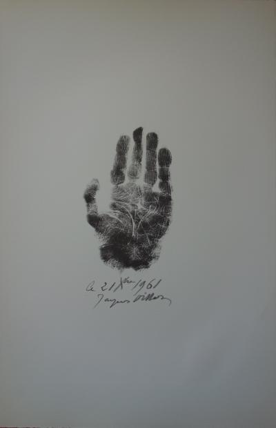 Jacques VILLON : Main de l’artiste, vers 1962 - Lithographie originale signée 2