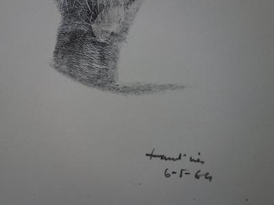 Jean FAUTRIER : Main de l’artiste, Lithographie originale signée (vers 1962) 2