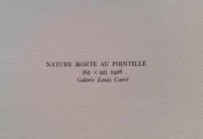 Fernand LEGER (d’après) - Nature morte au pointillé, 1928, Lithographie 2