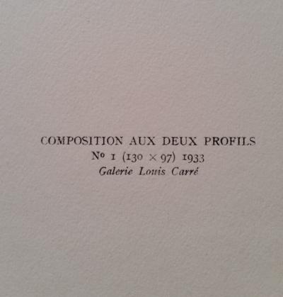 Fernand LÉGER (d’après) - Composition aux deux profils, 1933 - Lithographie 2