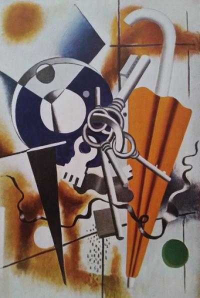 Fernand LÉGER (d’après) - Composition au parapluie et aux clefs, 1928 - Impression 2