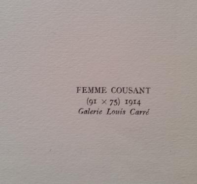 Fernand LEGER (d’après) - Femme Cousant, 1914, Lithographie 2