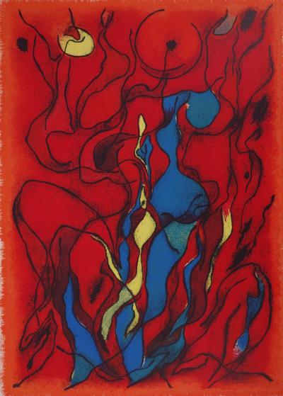 Gustave SINGIER - Flamboyant couple - Hand signed lithograph 2