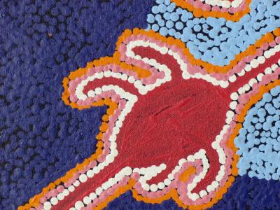 Peinture aborigène d’Australie, Paddy Stewart JAPALTJARRI, 