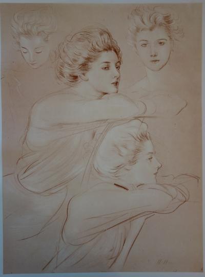 Paul César HELLEU - Parisienne, 1897 - Lithographie originale signée 2