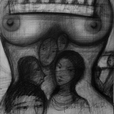 Sacha CHIMKEVITCH : Projections féminines - Dessin original au pastel signé 2