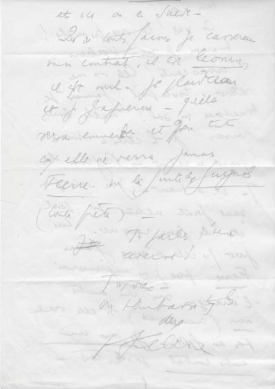 Louis-Ferdinand CELINE - Lettre autographe signée 2