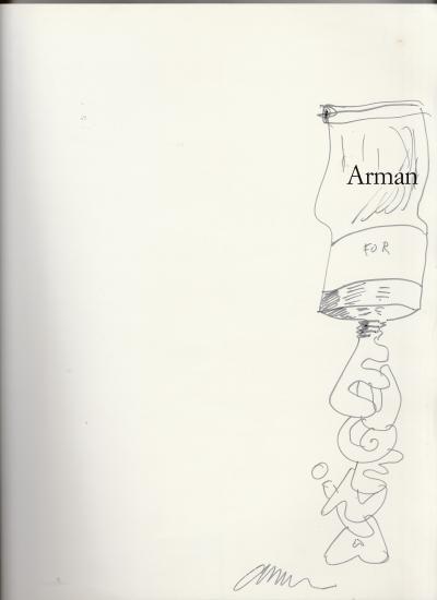 ARMAN, Drawing in black felt tip, Signed 2