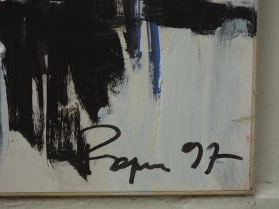 Philippe Pasqua : Mannequin au travers de la vitre - Acrylique sur toile - Signée 2