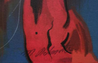 Marcel DELMOTTE : Femme ardente - Lithographie originale Signée 2