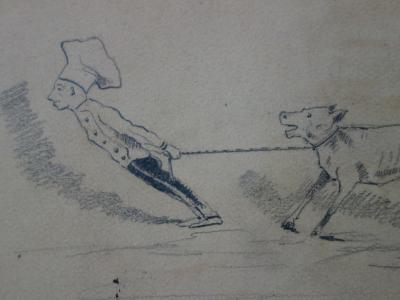 Edmond PELLISSON : Un Duel sous Louis XIII - Dessin original signé - c. 1899 2