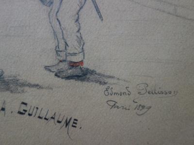 Edmond PELLISSON : Caricature militaire d’après A. Guillaume - Dessin original signé 2