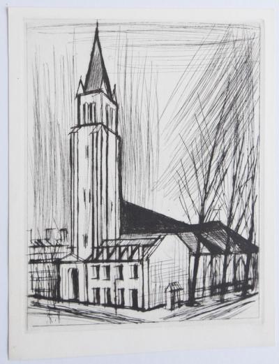 Bernard BUFFET (1928-1999) - L’Eglise de Saint-Germain des prés, Gravure signée 2