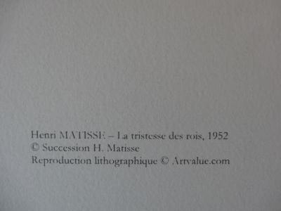 Henri MATISSE - La Tristesse des Rois, Lithographie signée 2