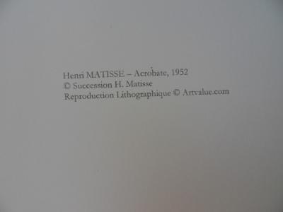 Henri MATISSE (d’après) (1869-1954) - L’acrobate, Lithographie 2