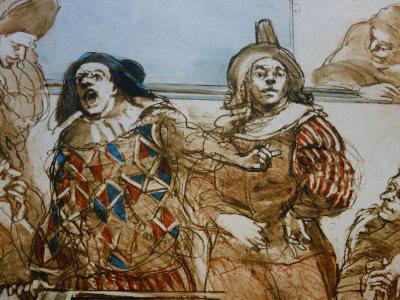 Claude WEISBUCH : Molière au théâtre - Lithographie originale signée 2
