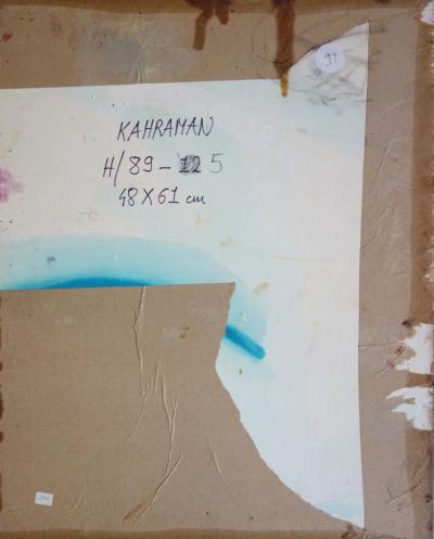 Hassan Ertugrul KAHRAMAN : Nu de dos au soleil - Acrylique sur panneau signé 2