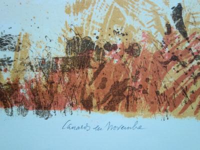 Pierre-Eugène CLAIRIN : Canards en novembre - Lithographie originale signée 2
