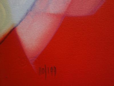 Jean-Baptiste VALADIE : La cape rouge - Lithographie originale signée 2