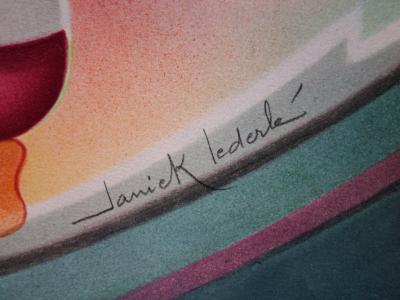 Janick LEDERLE : Retour de pèche - Lithographie originale signée 2