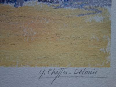 Yvonne CHEFFER DELOUIS : Marché provençal - Lithographie originale signée 2