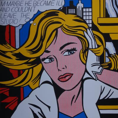 Roy Lichtenstein (d’après) : May be Girl  - Sérigraphie 2