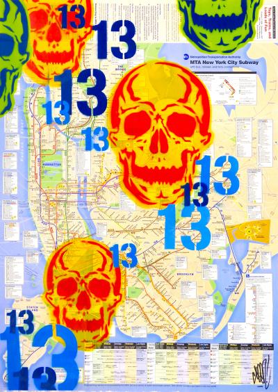 SEEN (né en 1961), NYC MAP, 2007 2