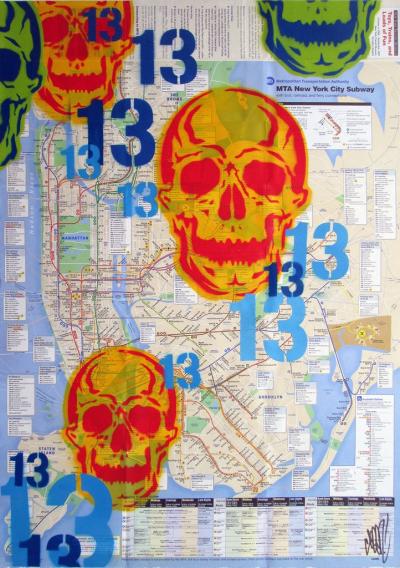 SEEN (né en 1961), NYC MAP, 2007 2
