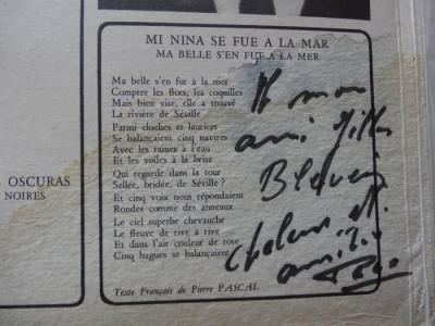 Salvador DALI : Dédicace originale - Signée au feutre - vers 1964 (Paco Ibanez) 2