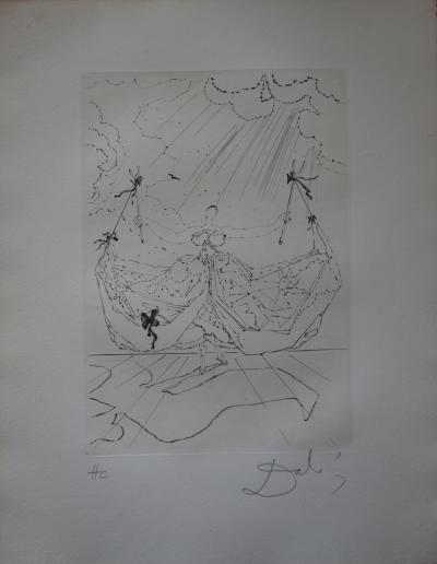 Salvador Dali : La danseuse aux béquilles - Gravure originale signée 2