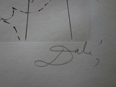 Salvador Dali : La tentation des moines en chemin - Gravure originale signée 2