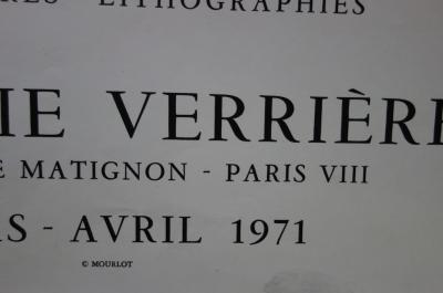 Charles LAPICQUE : Paysage de Provence aux chasseurs - Lithographie originale - Mourlot 1971 2