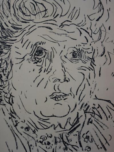 André COTTAVOZ : Portrait de la mère de l’artiste - Lithographie originale - Mourlot 1965 2