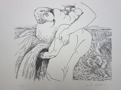 André MASSON - Grotte sensuelle, Lithographie originale signée 2