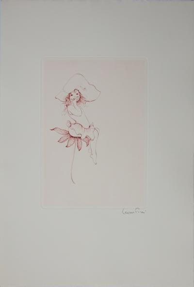 Leonor FINI : Jeune fille sur sa fleur; Gravure originale signée, Comtesse de Ségur 2