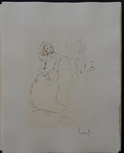 Leonor FINI - Femme à la lettre - Gravure originale signée 2