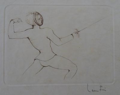 Leonor FINI - L’escrimeur - Gravure originale signée 2