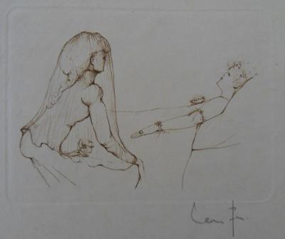 Leonor FINI - La veillée funèbre - Gravure originale signée 2