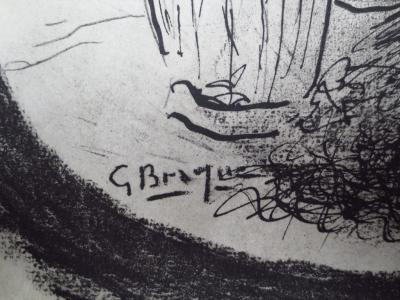Georges BRAQUE - Le verre et les deux pommes - Lithographie originale signée 2