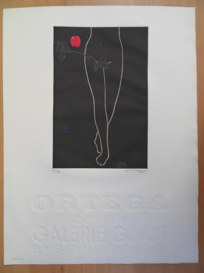 José ORTEGA - Le gambe di Eva - Litografia originale firmata 2