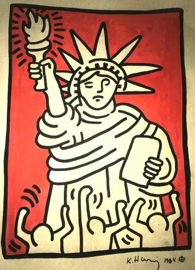 KEITH HARING: STATUE OF LIBERTY. 2